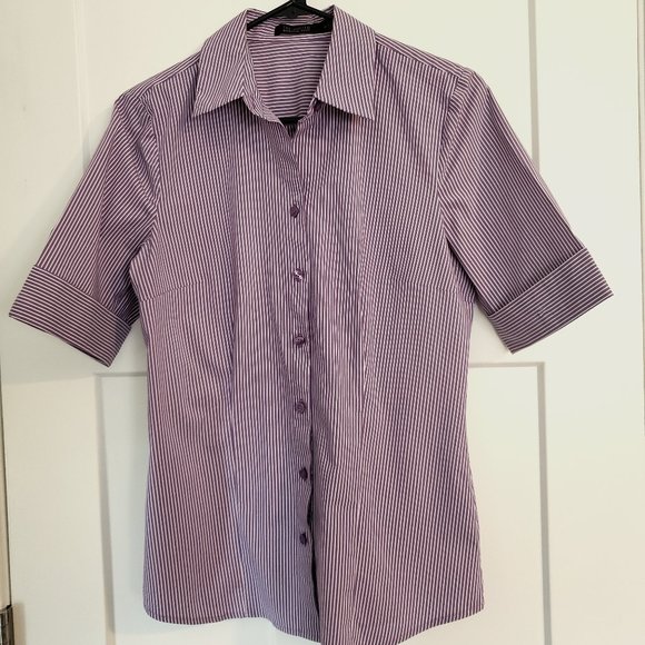 The Limited Tops - The Limited, Essential Shirt, Purple striped, M